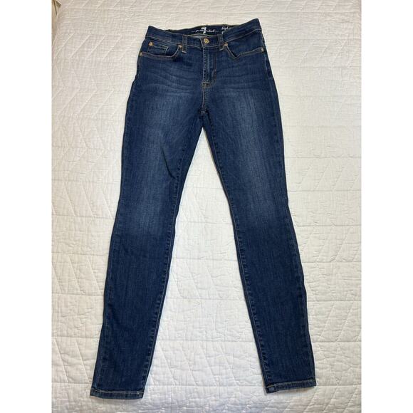 7 For All Mankind Denim - 7 Seven For All Mankind Jeans Womens 27 Blue Gwenevere High Waist Ankle Denim